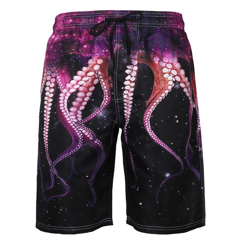 ezy2find beach wear 9style / S Men's Beach Pants Casual Shorts Octopus Amazon Plus Size Sweatpants