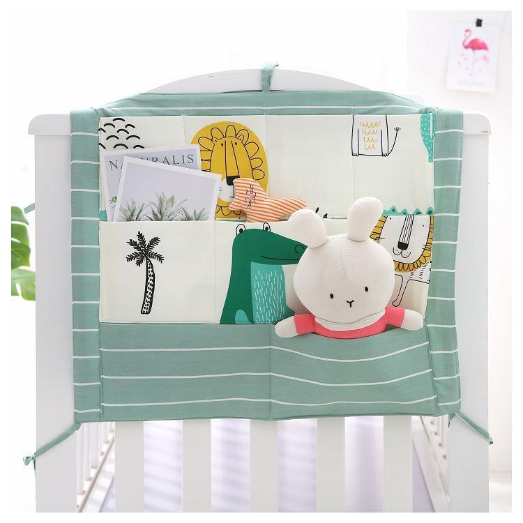 ezy2find Bedroom Child Gift Light green Baby Crib Bedside Hanging Multifunction  Storage Bag