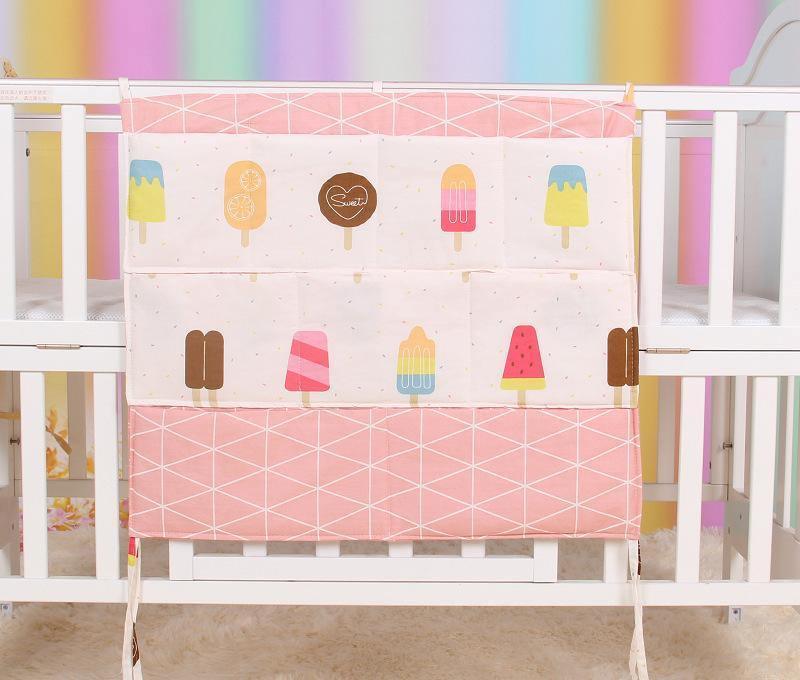 ezy2find Bedroom Child Gift Summer Baby Crib Bedside Hanging Multifunction  Storage Bag