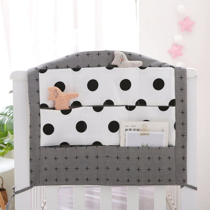 ezy2find Bedroom Child Gift Wave point Baby Crib Bedside Hanging Multifunction  Storage Bag
