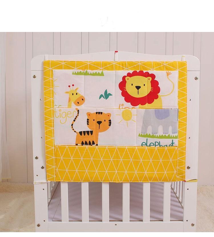 ezy2find Bedroom Child Gift Yellow Baby Crib Bedside Hanging Multifunction  Storage Bag