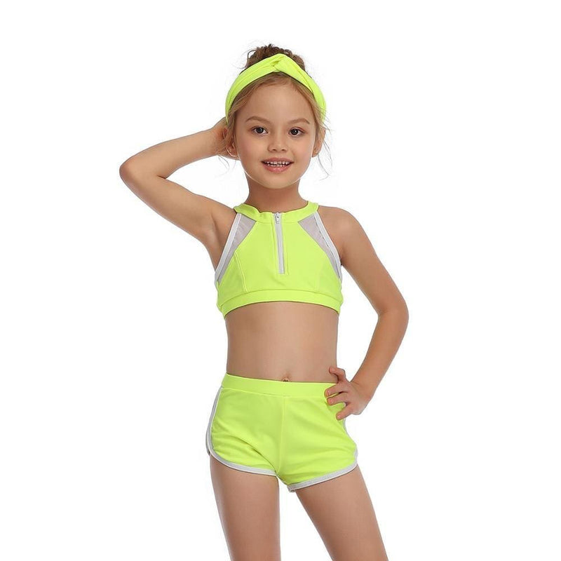 ezy2find bikini Fluorescent green / 104cm Sports Parent-child Swimwear European And American Swimwear