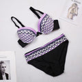 ezy2find bikini Purple / L Vintage printed swimsuit