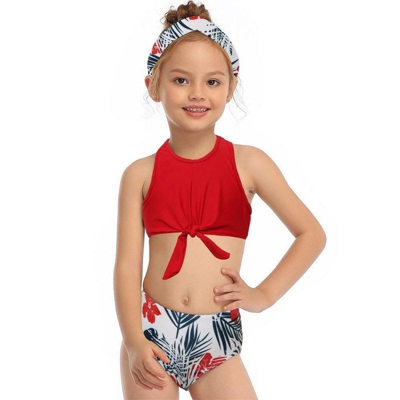 ezy2find bikini Red / 104cm Sports Parent-child Swimwear European And American Swimwear