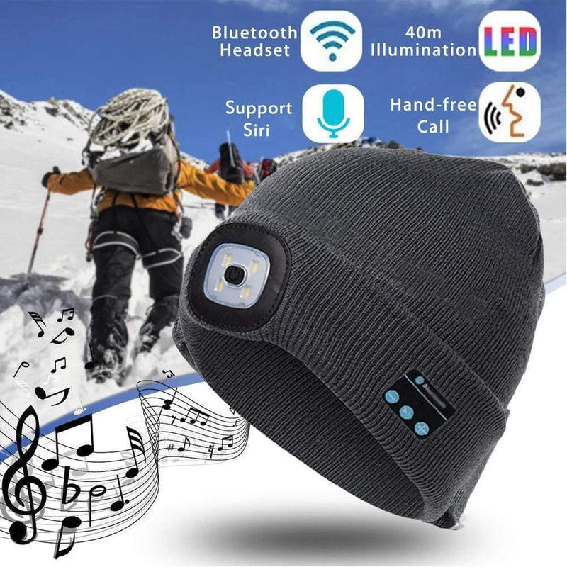 ezy2find blue tooth headset Bluetooth LED Hat Wireless Smart Cap Headset Headphone