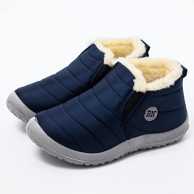 ezy2find BN Blue / 4 Men Boots Lightweight Winter Shoes For Men Snow Boots Waterproof Winter Footwear Plus Size 47 Slip On Unisex Ankle Winter Boots