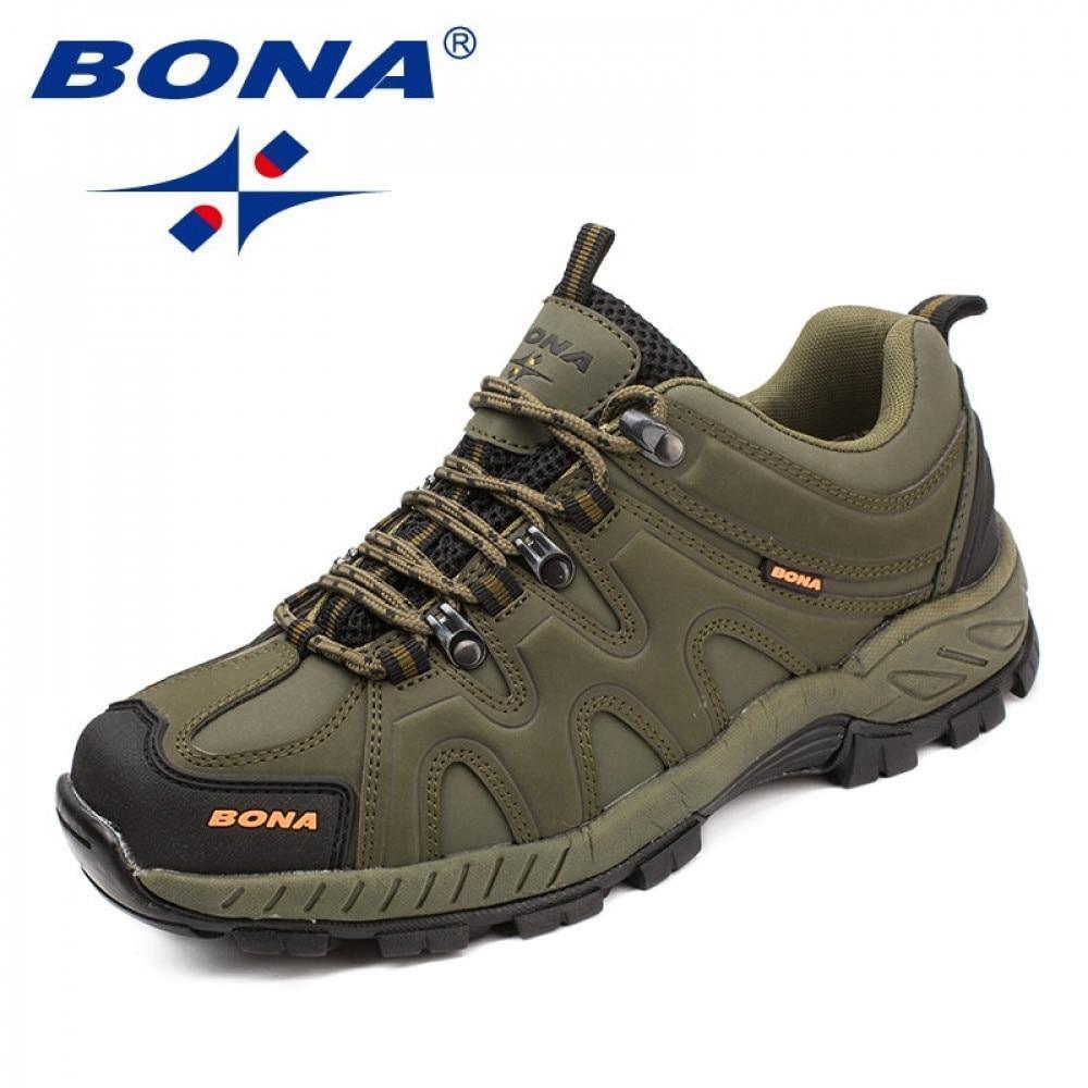 ezy2find BONA New Arrival Classics Style Men Hiking Shoes Lace Up Men Sport Shoes Outdoor Jogging Trekking Sneakers Fast Free Shipping