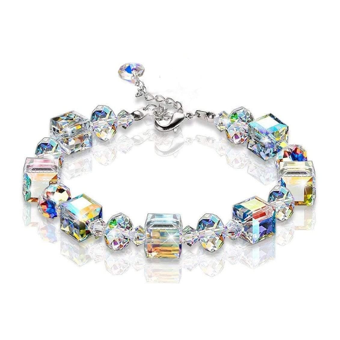 ezy2find bracelets A section Square Crystal Stone Bracelet Shine AB Color Exquisite Luxury Fashion Bracelet Jewelry