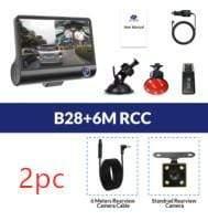 ezy2find car video recorder B28+6M RCC / NO SD CARD 2pc Dual Lens Driving Recorder