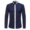 ezy2find cardigan Navy blue / M Colorblock casual long sleeves