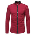 ezy2find cardigan Wine red / S Colorblock casual long sleeves