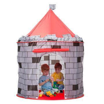 ezy2find Castle Pops Up Tent Play Toys Knight Themed Folding Castle Pops Up Tent Play Toys for Kids Indoor Outdoor Playhouse Gift Knight Themed Folding Castle Pops Up Tent Play Toys for Kids Indoor Outdoor Playhouse Gift