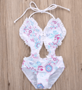 ezy2find Children's clothing White / 90cm Children's flower bikini