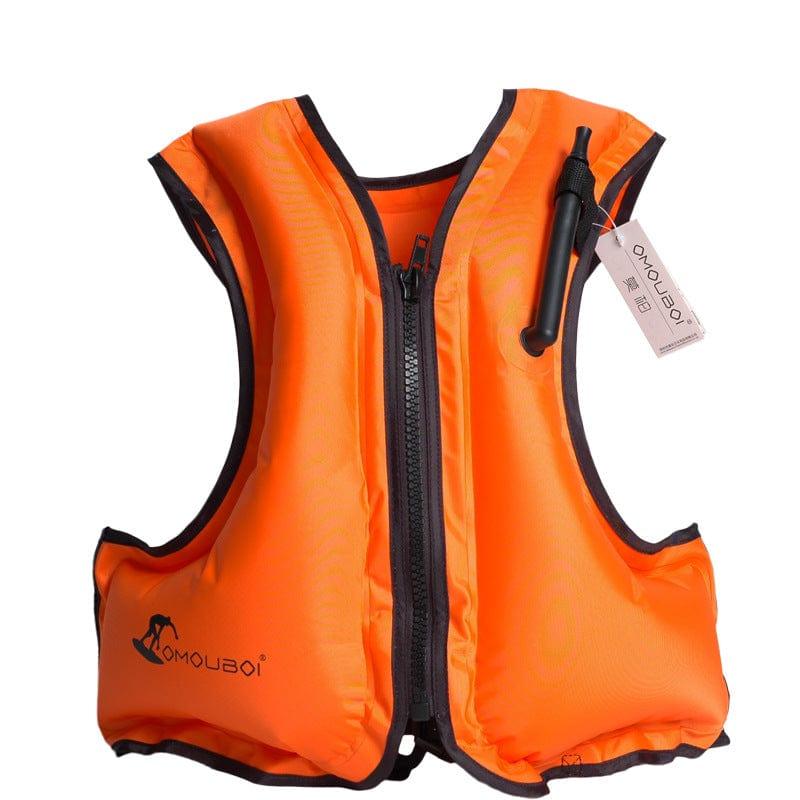 ezy2find Children's Snorkeling Buoyancy Vest Orange Spot Inflatable Life Jackets, Children's Snorkeling Buoyancy Vest, Adult Free Size Buoyancy Boat Fishing Life Jackets