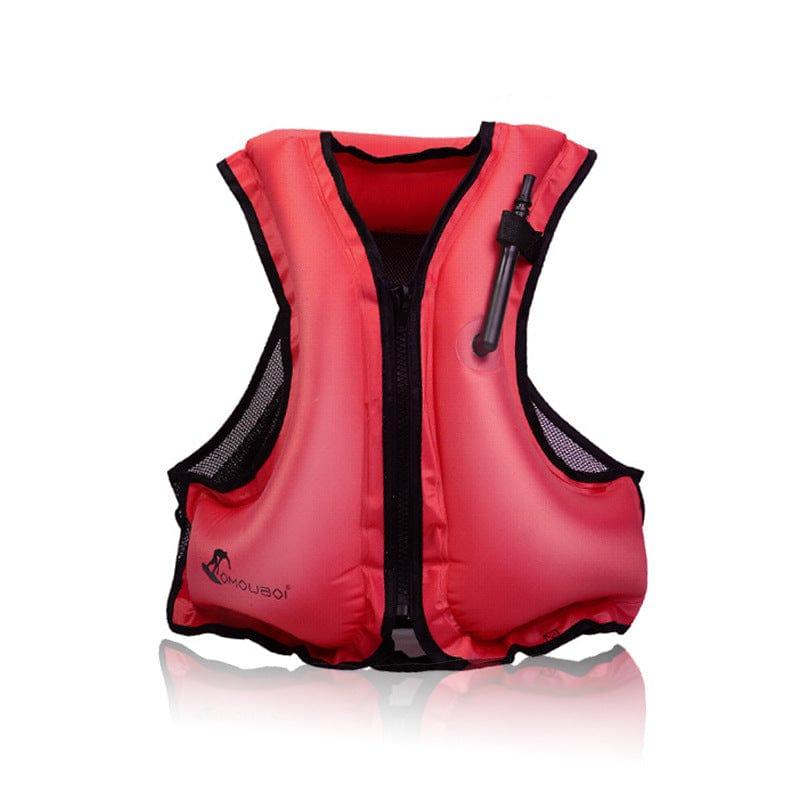 ezy2find Children's Snorkeling Buoyancy Vest Red Spot Inflatable Life Jackets, Children's Snorkeling Buoyancy Vest, Adult Free Size Buoyancy Boat Fishing Life Jackets