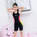 ezy2find children's swimwear Black red / 128 Girls' swimsuit sports flat corner one piece