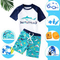 ezy2find children's swimwear Green 7 piece set / L Split swimsuit for children