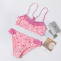 ezy2find children's swimwear Little apple / 10Y Fashionable simple cute girls split swimsuit suit