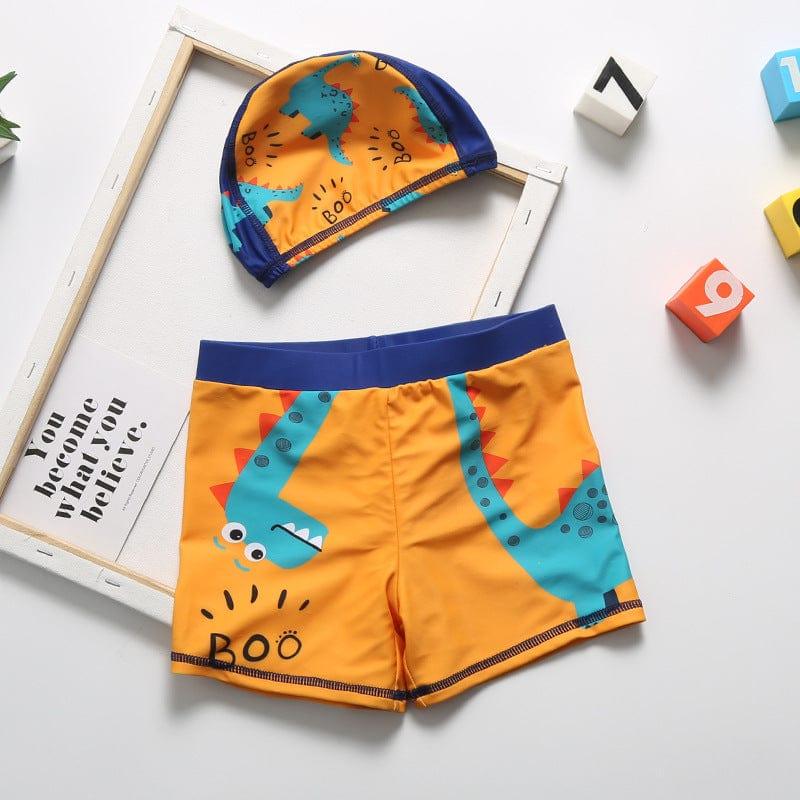ezy2find children's swimwear Orange / XXL Cartoon dinosaur swimming trunks set