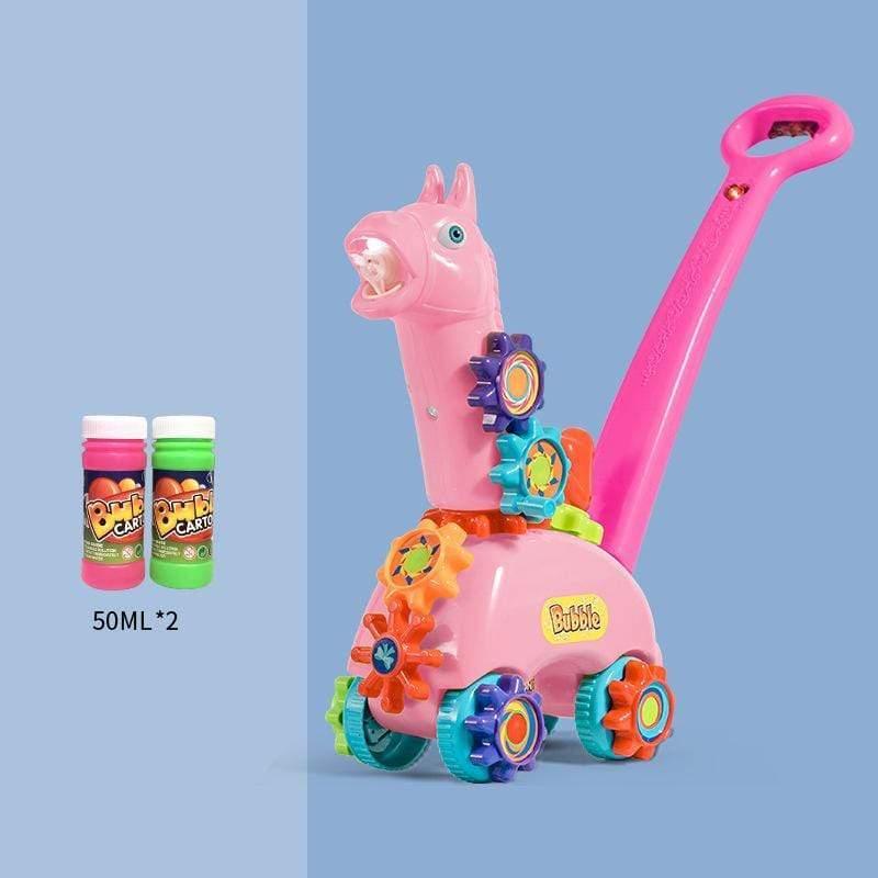 ezy2find Childrens Toys Battery model / Pink Automatic Outdoor Bubble Machine with Music And Light