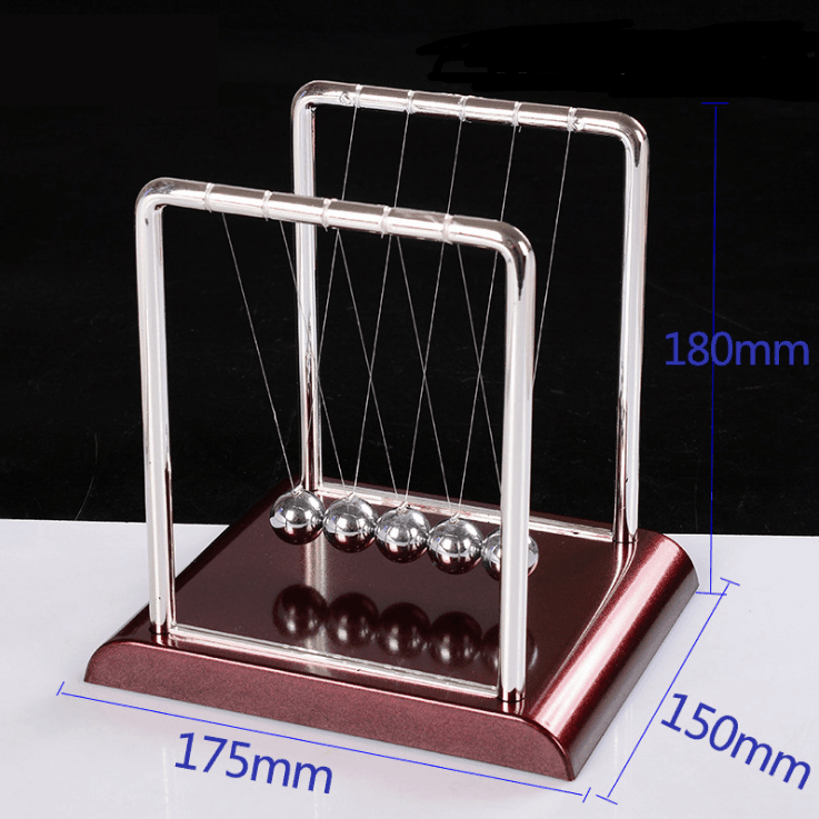 ezy2find Childrens Toys L Newtons Cradle Steel Balance Ball Physics Science Pendulum Metal Craft Educational Toy Home Desk Decoration Girl Kids Toy Gift