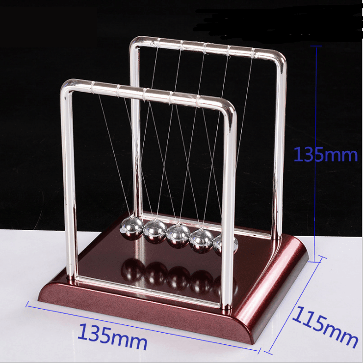 ezy2find Childrens Toys M Newtons Cradle Steel Balance Ball Physics Science Pendulum Metal Craft Educational Toy Home Desk Decoration Girl Kids Toy Gift