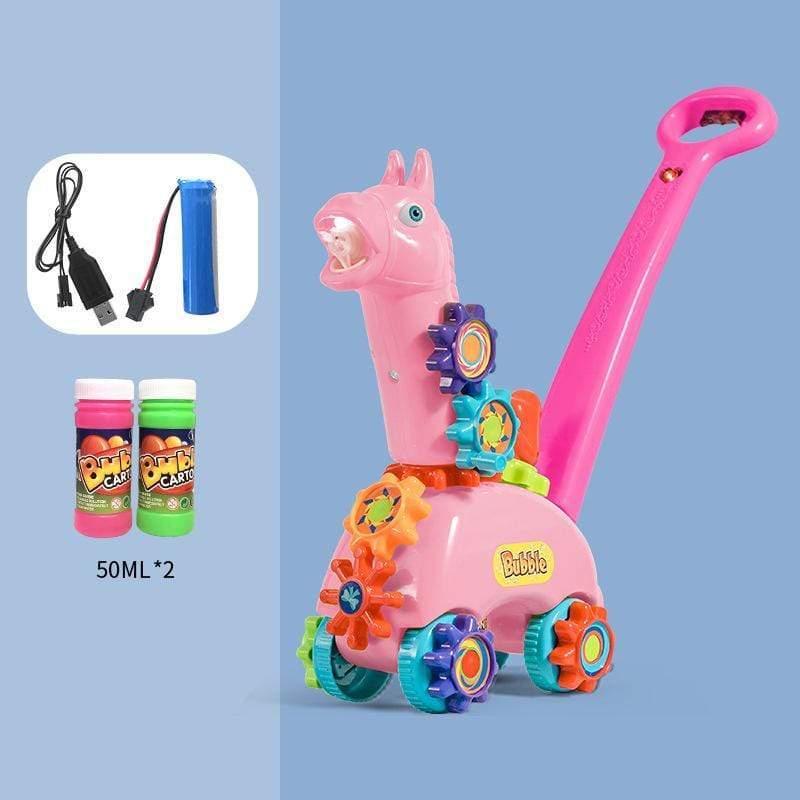 ezy2find Childrens Toys Recharge / Pink Automatic Outdoor Bubble Machine with Music And Light