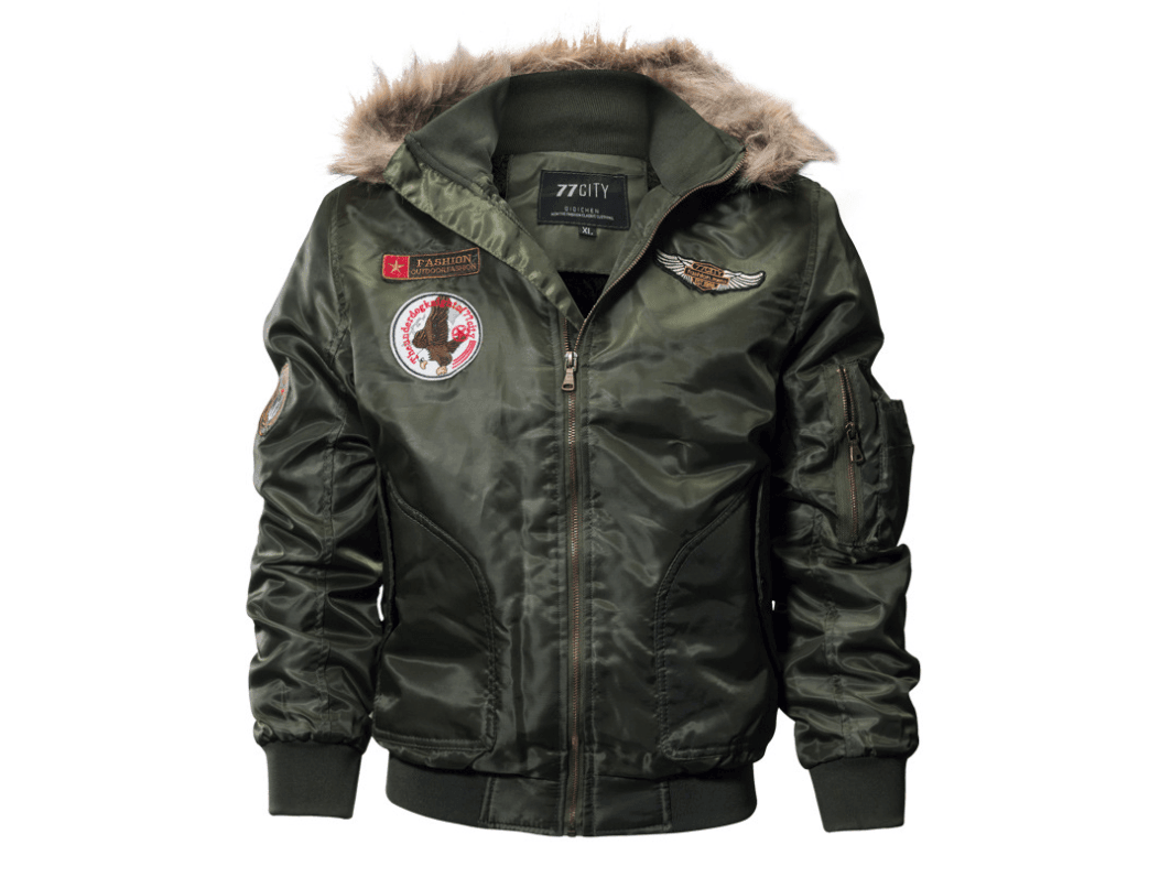 ezy2find coat Army Green / 3XL 3D plus velvet thick winter coat coat military wear tide coat cap large size