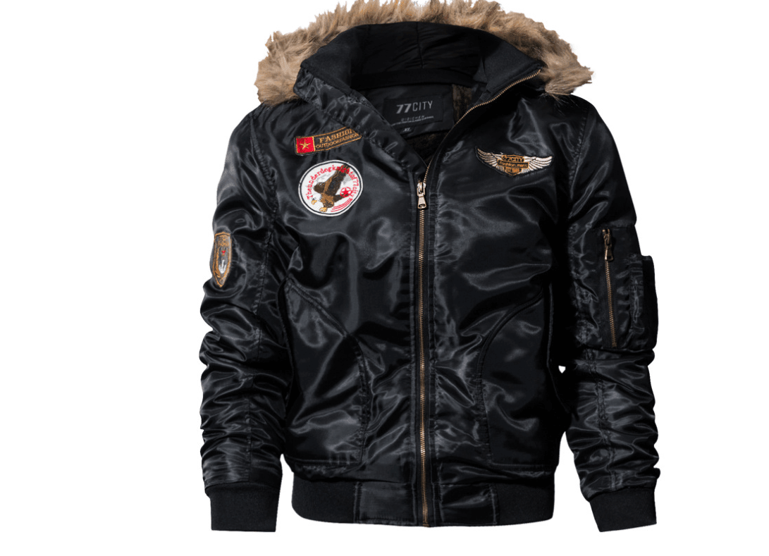 ezy2find coat Black / 4XL 3D plus velvet thick winter coat coat military wear tide coat cap large size