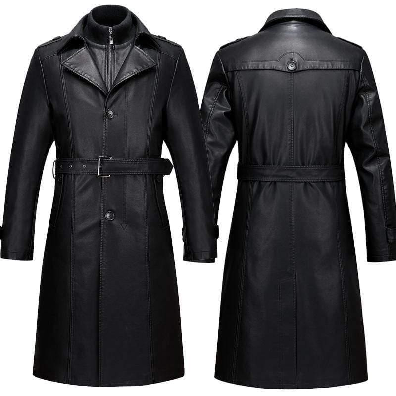 ezy2find coat Black / M Men's leather coat