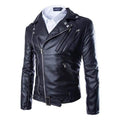 ezy2find coat Black / XL Lapel slim-fit leather coat