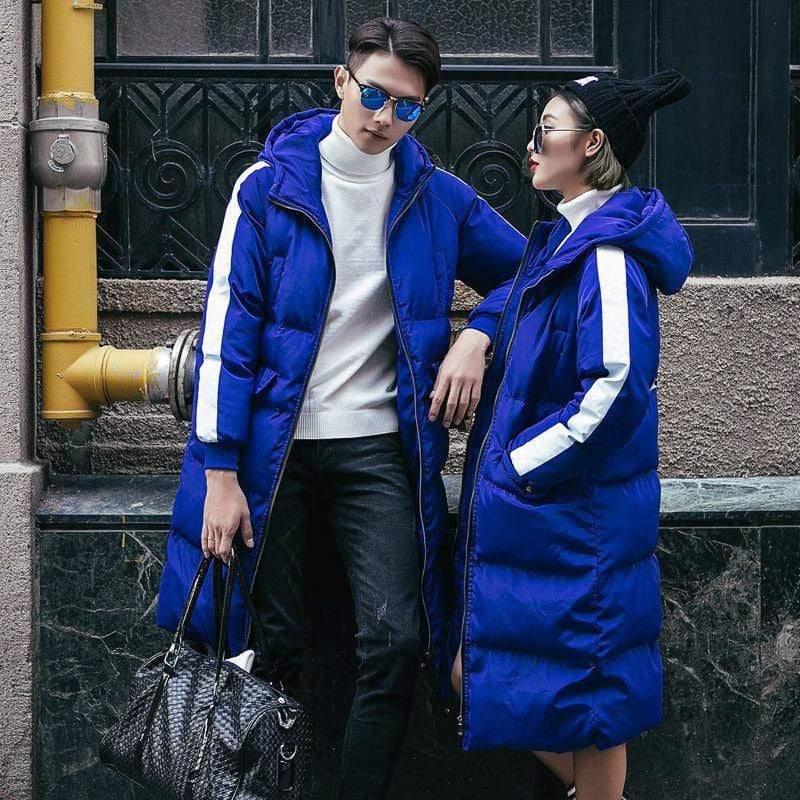 ezy2find coat Blue / 4XL Winter new style men's mid-length cotton coat trendy big pockets