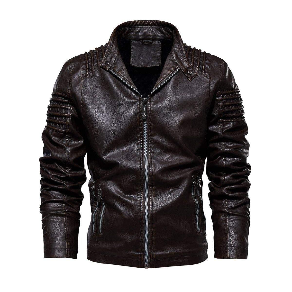 ezy2find coat Brown / 3XL ATWER RIDER LEATHER JACKET