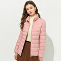 ezy2find Coat Jacket Pink / S SuyaDream Woman Down Coat 90%White Duck Down Fill Simple Design Stand Collar Zipper Winter Coat 2021FW Outwear