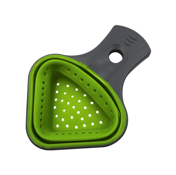 ezy2find Colander Green Collapsible Silicone Odourless Heat-resistant Colander