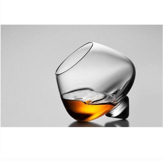 ezy2find Crystal Glasses 250ml Crystal Wine Glass Cup Wide Belly Whiskey Glass Drinking Tumbler Cocktail Wine Glass