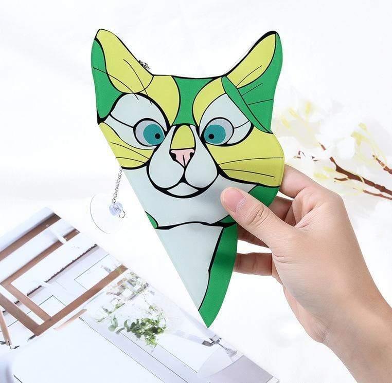 ezy2find Decoration green Stained Glass Cat Window Hanger Decoration