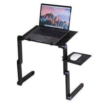 ezy2find desk Black Foldable Multi-Fuction Laptop Desk Notebook Computer Home Desk Bed Tray Table Stand For MacBook Laptop Below 17 Inches