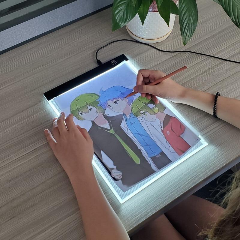 ezy2find drawing board A4 Level Dimmable Led Drawing Copy Pad Board Children's Toy Painting Educational Kids Grow Playmates Creative Gifts For Children