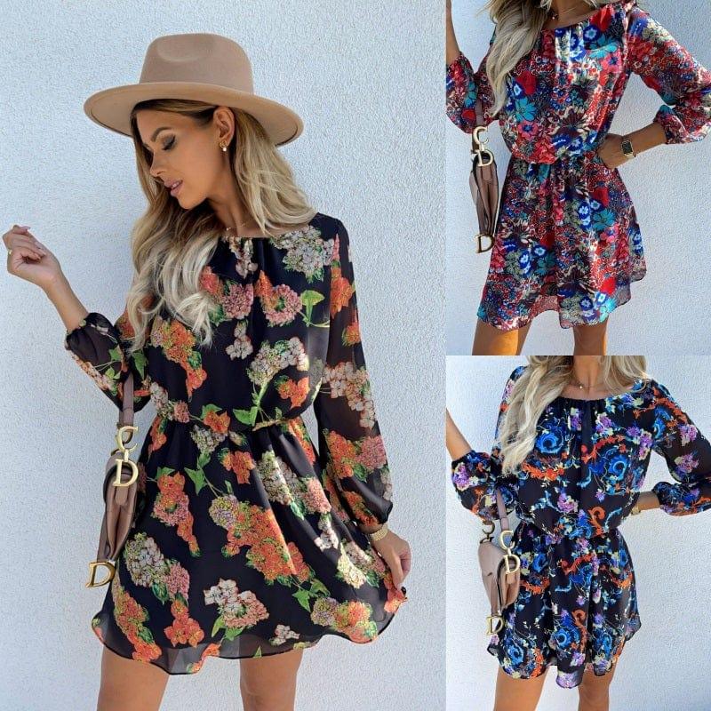 ezy2find dresses European And American New Flower Dress