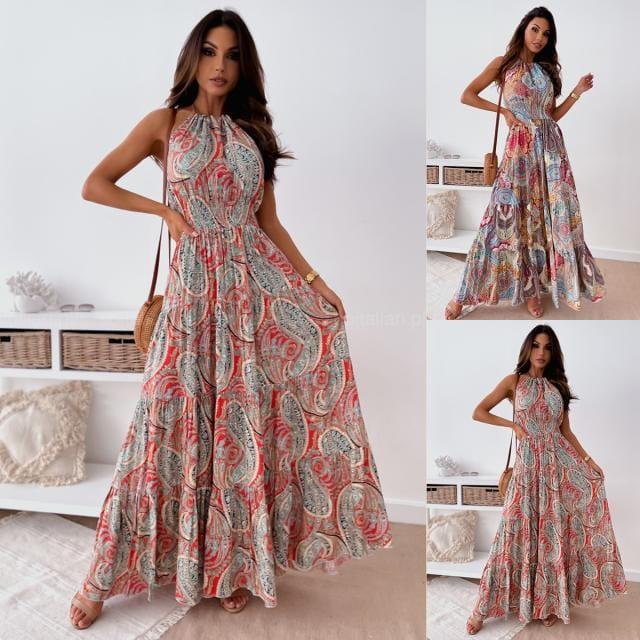 ezy2find dresses Fashion Sexy Floral Halter Dress