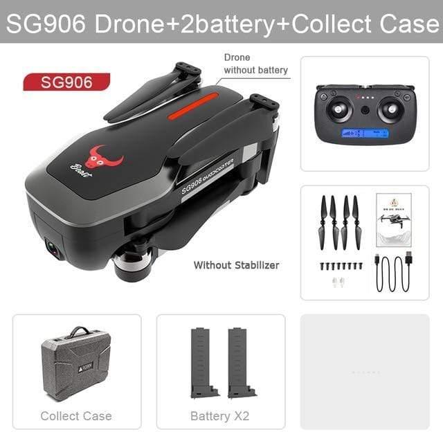 ezy2find drone SG906 2B Case / France Drone SG906 / SG906 Pro with GPS 4K 5G WIFI 2-axis gimbal Dual camera professional ESC 50X Zoom Brushless Quadcopter RC Dron
