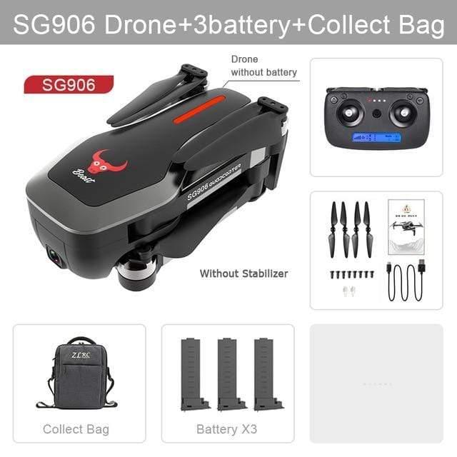 ezy2find drone SG906 3B with Bag / Poland Drone SG906 / SG906 Pro with GPS 4K 5G WIFI 2-axis gimbal Dual camera professional ESC 50X Zoom Brushless Quadcopter RC Dron