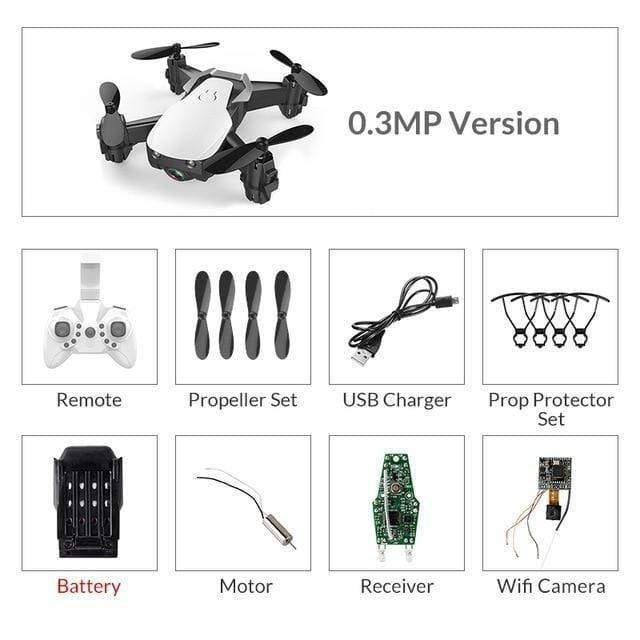 ezy2find drones white 0.3mp 1battery / China Eachine E61/E61HW Mini WiFi FPV With HD Camera Altitude Hold Mode Foldable RC Drone Quadcopter RTF