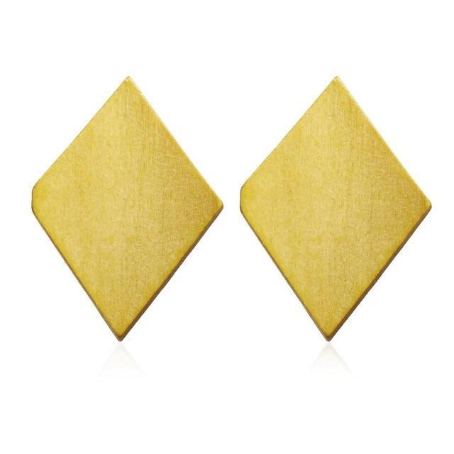 ezy2find earrings 5079901 2020 Boho Geometric Wooden Drop Dangle Earrings For Women Oversize Gold Fashion Big Earring Female Korean Vintage Jewelry