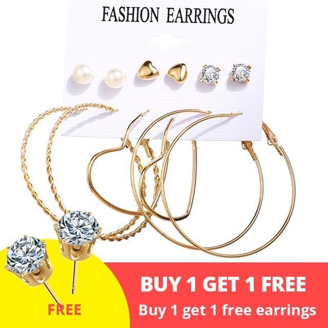 ezy2find earrings Bundle 1 Vintage Tassel Acrylic Earrings For Women Bohemian Earrings Set Big Dangle Drop Earring  Female Fashion Jewelry