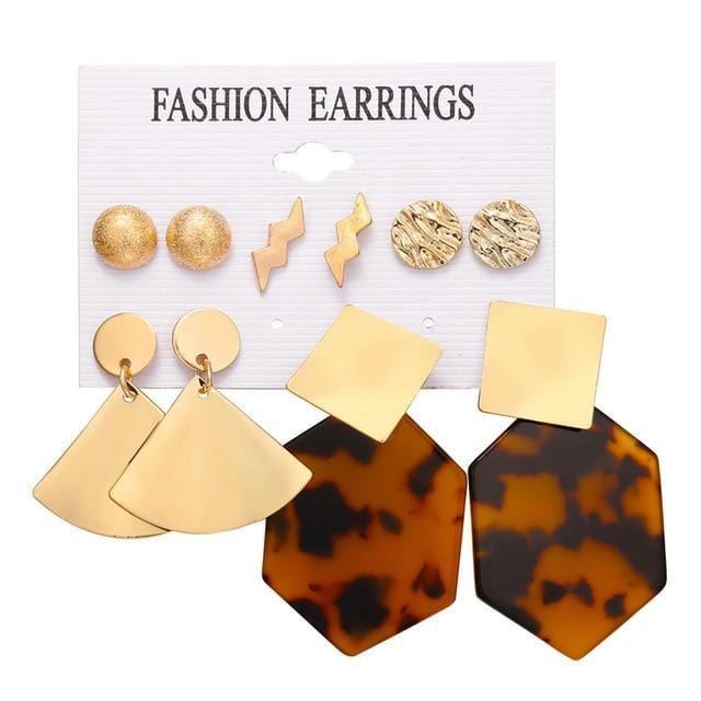 ezy2find earrings Earrings Set 23 Vintage Tassel Acrylic Earrings For Women Bohemian Earrings Set Big Dangle Drop Earring  Female Fashion Jewelry