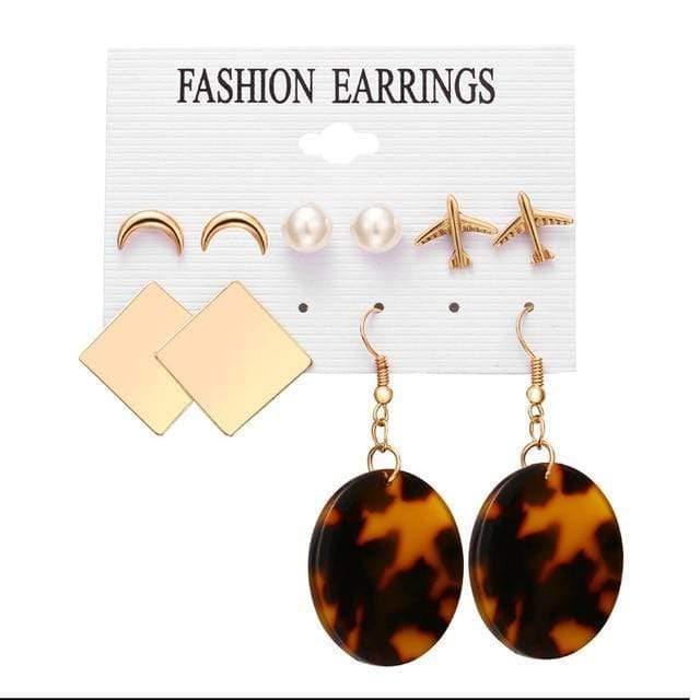 ezy2find earrings Earrings Set 26 Vintage Tassel Acrylic Earrings For Women Bohemian Earrings Set Big Dangle Drop Earring  Female Fashion Jewelry