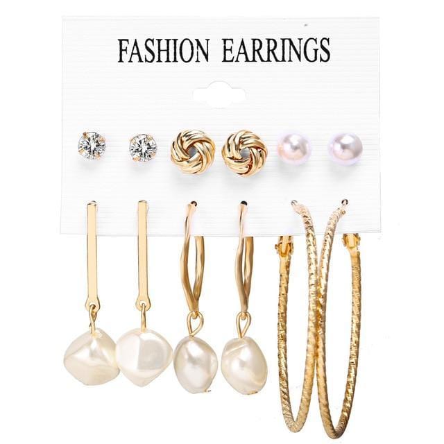 ezy2find earrings Earrings Set 8 Vintage Tassel Acrylic Earrings For Women Bohemian Earrings Set Big Dangle Drop Earring  Female Fashion Jewelry