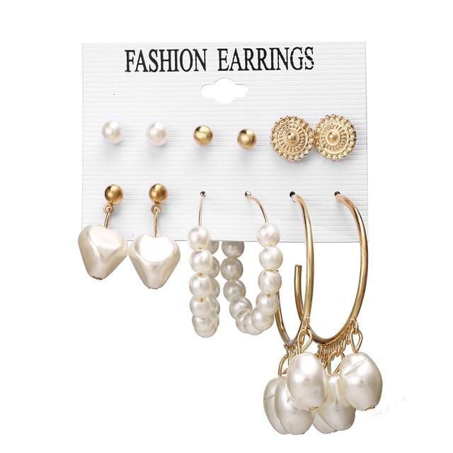 ezy2find earrings Earrings Set 9 Vintage Tassel Acrylic Earrings For Women Bohemian Earrings Set Big Dangle Drop Earring  Female Fashion Jewelry